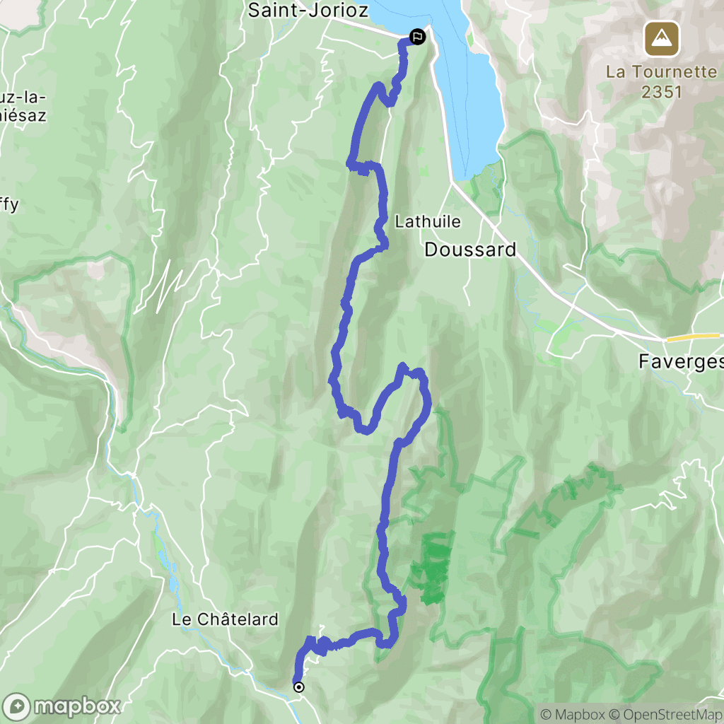 La Compôte : carte du parcours de randonnée - France