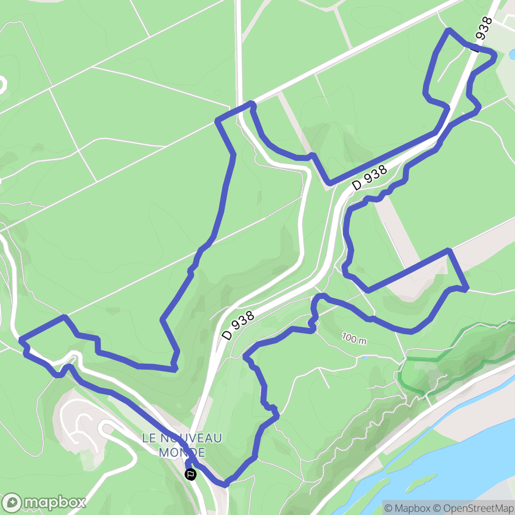 Orival : carte du parcours de randonnée - France