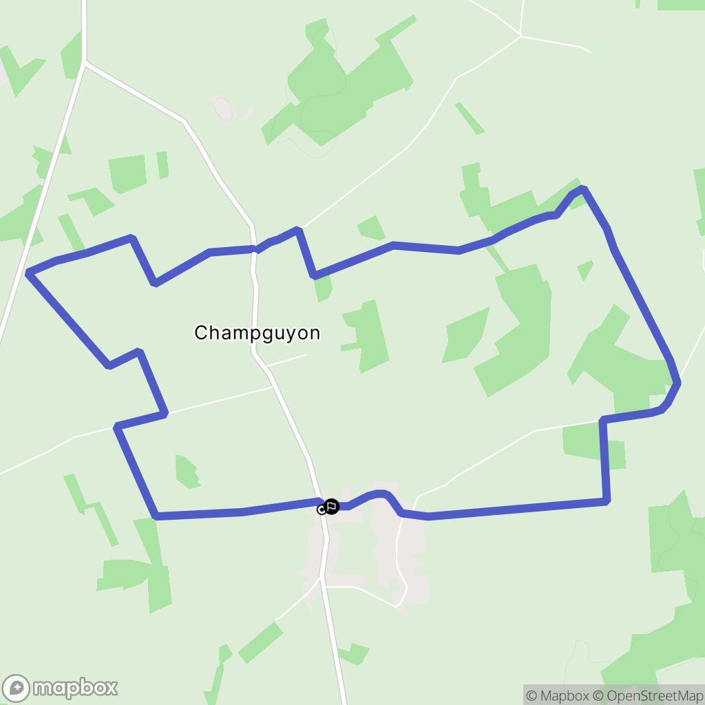 Champguyon : carte du parcours de randonnée - France