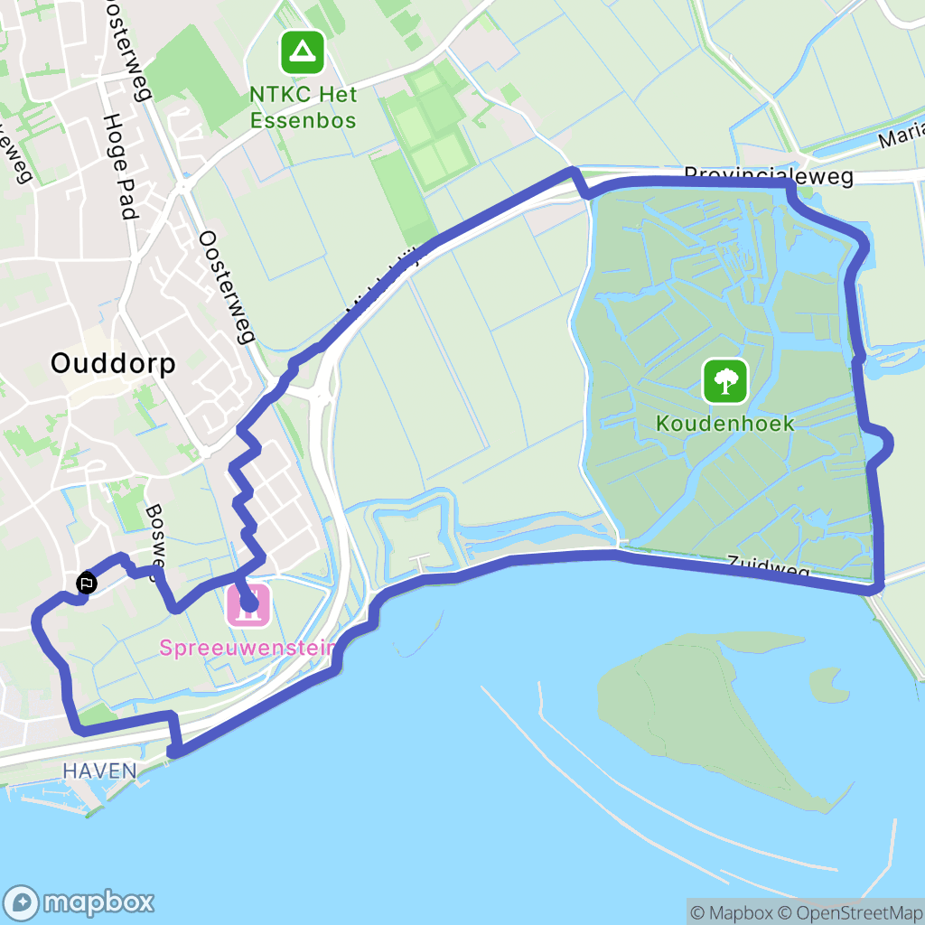 Ouddorp: routekaart voor buitenactiviteiten - Netherlands