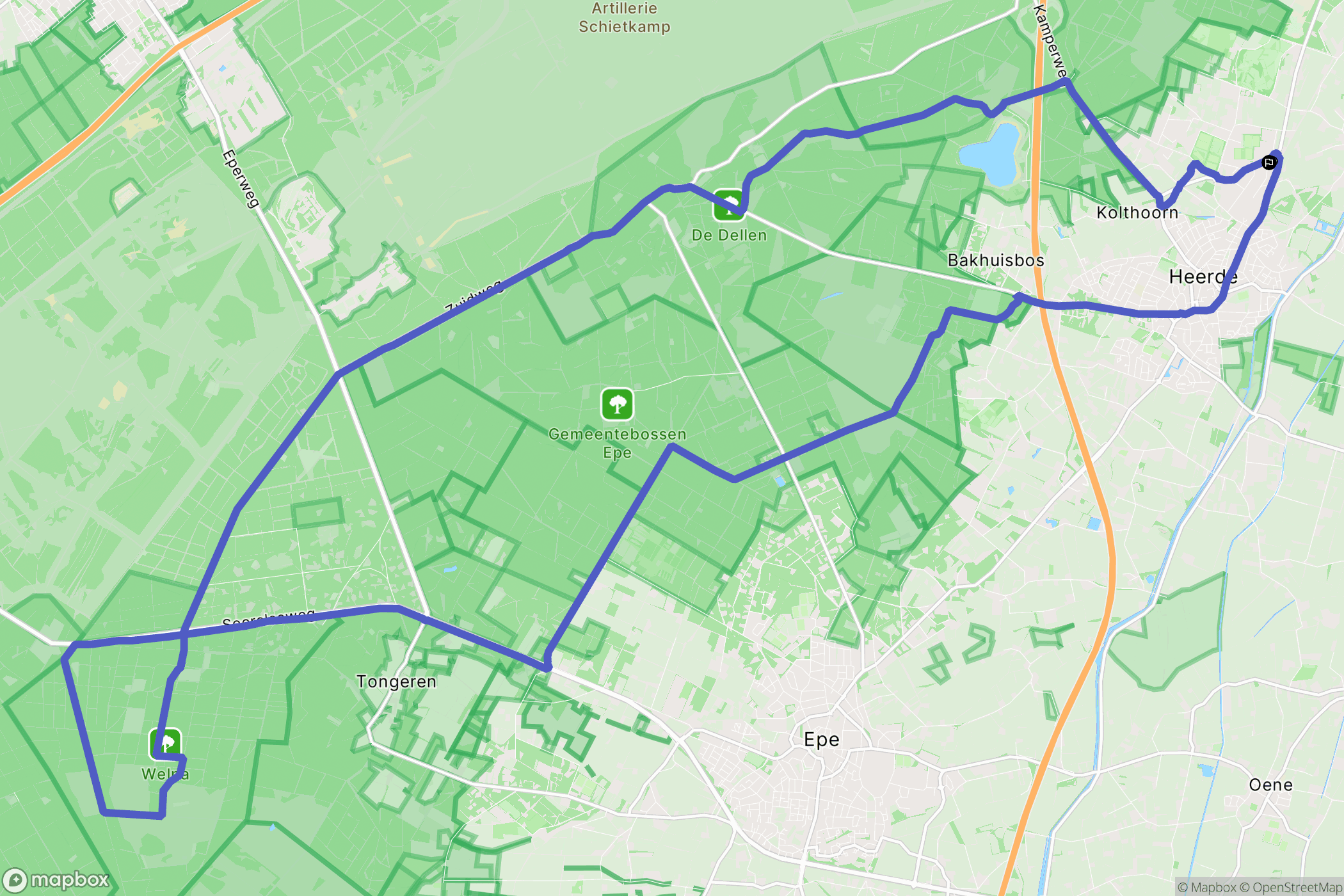 Heerde: routekaart voor buitenactiviteiten - Netherlands