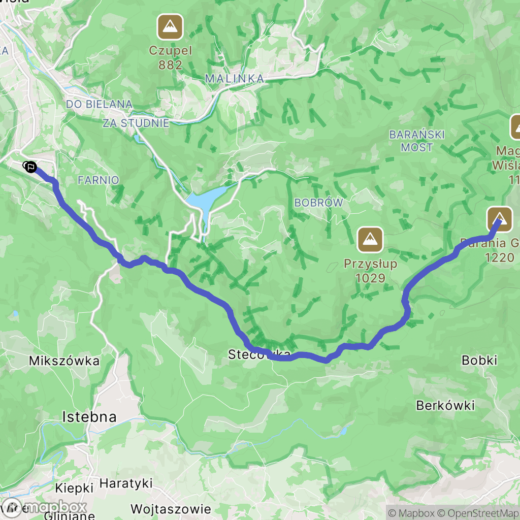 Wisła: mapa trasy - Poland