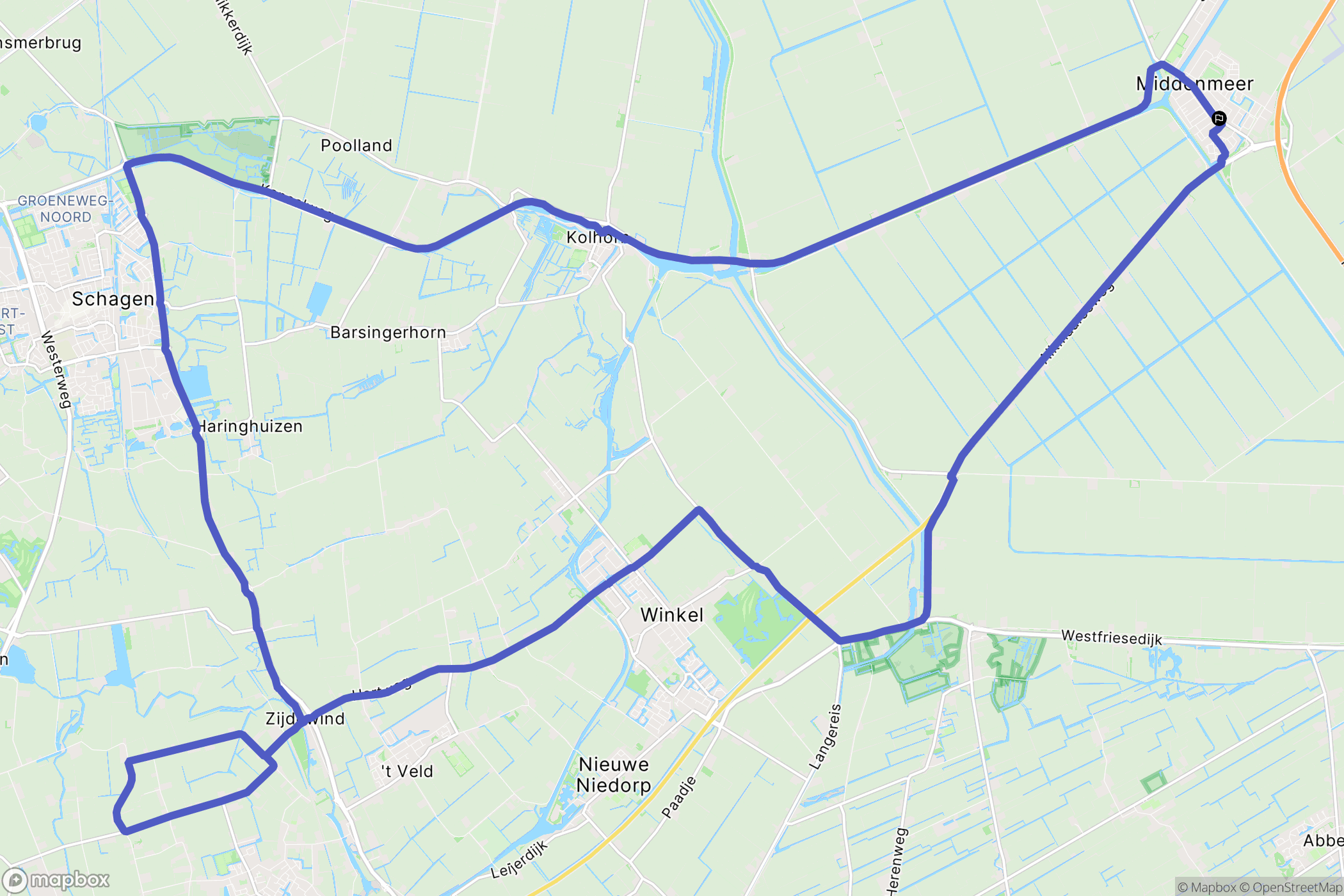 Middenmeer: routekaart voor buitenactiviteiten - Netherlands