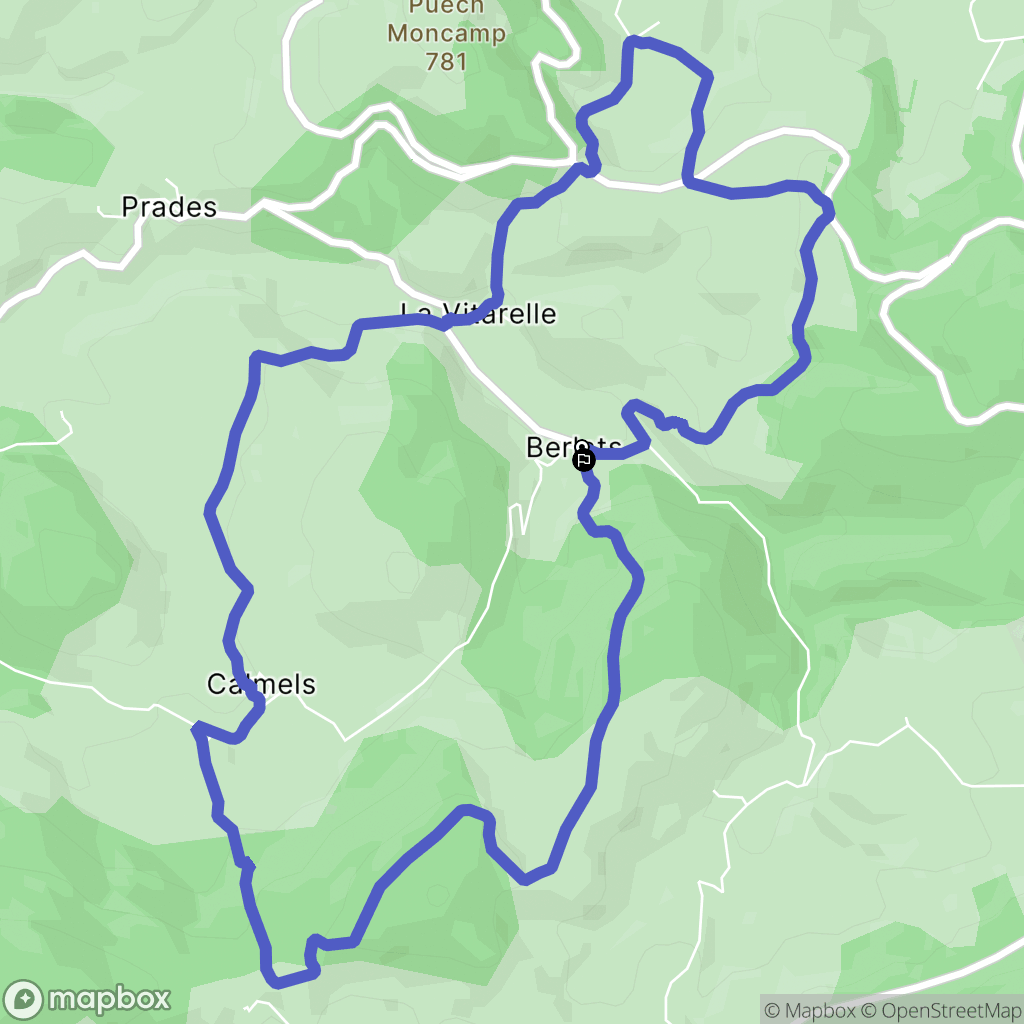 Berlats : carte du parcours de randonnée - France