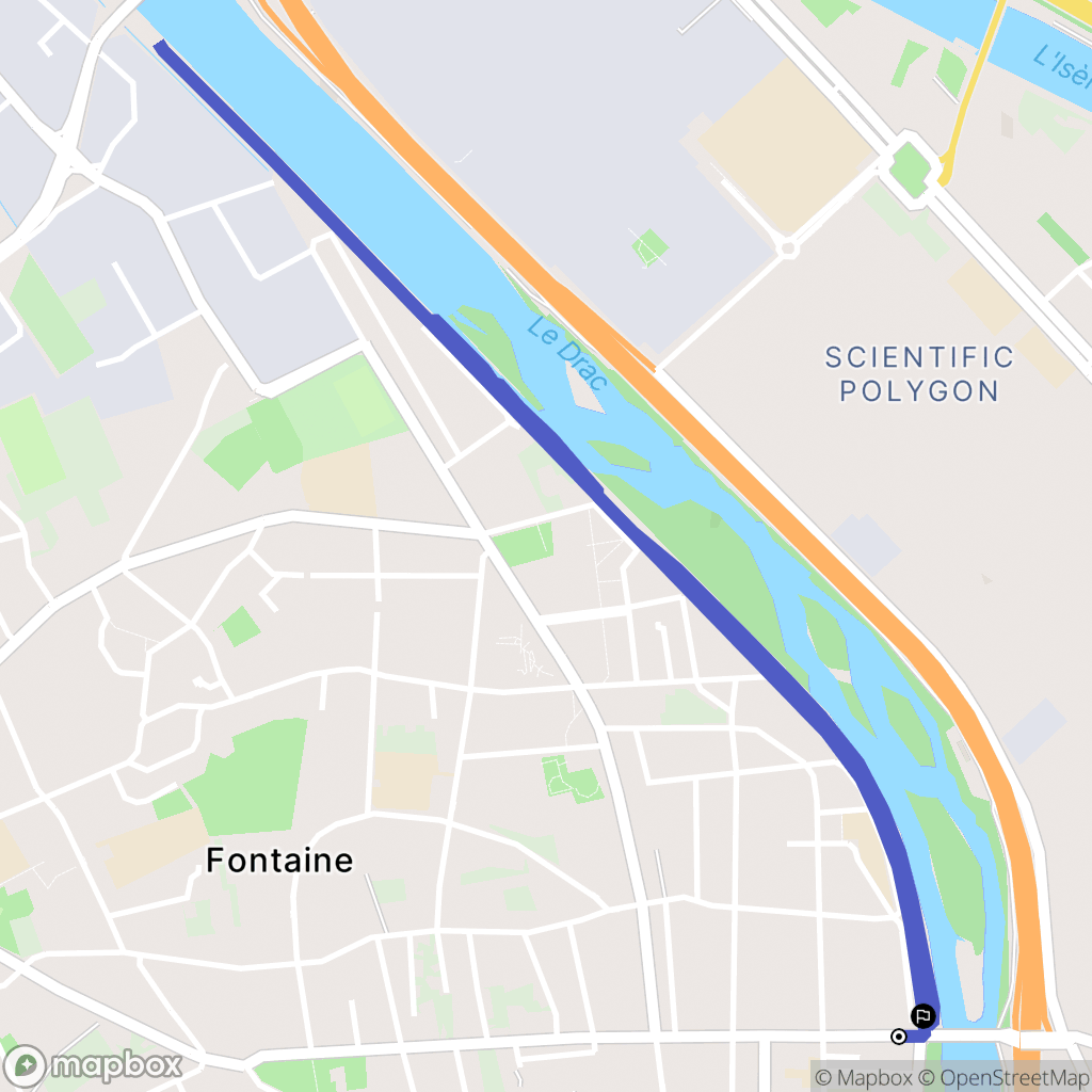 Fontaine : carte du parcours de randonnée - France