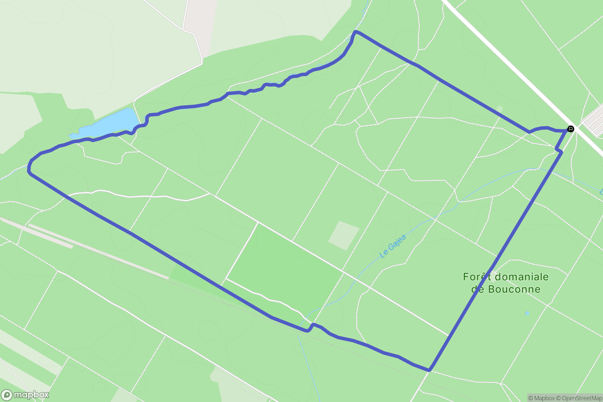 Lévignac : carte du parcours de randonnée - France