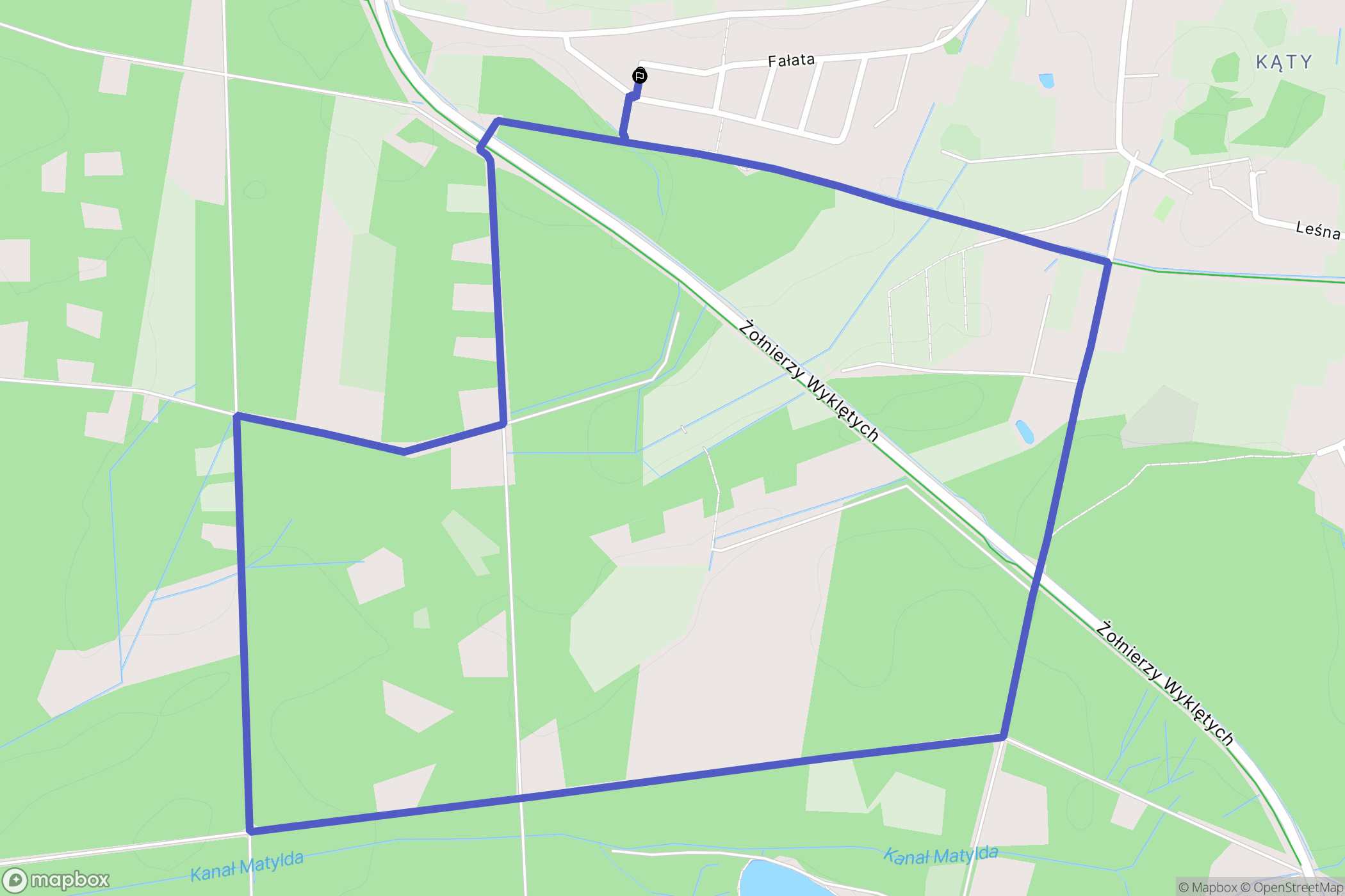 Chrzanów: mapa trasy - Poland