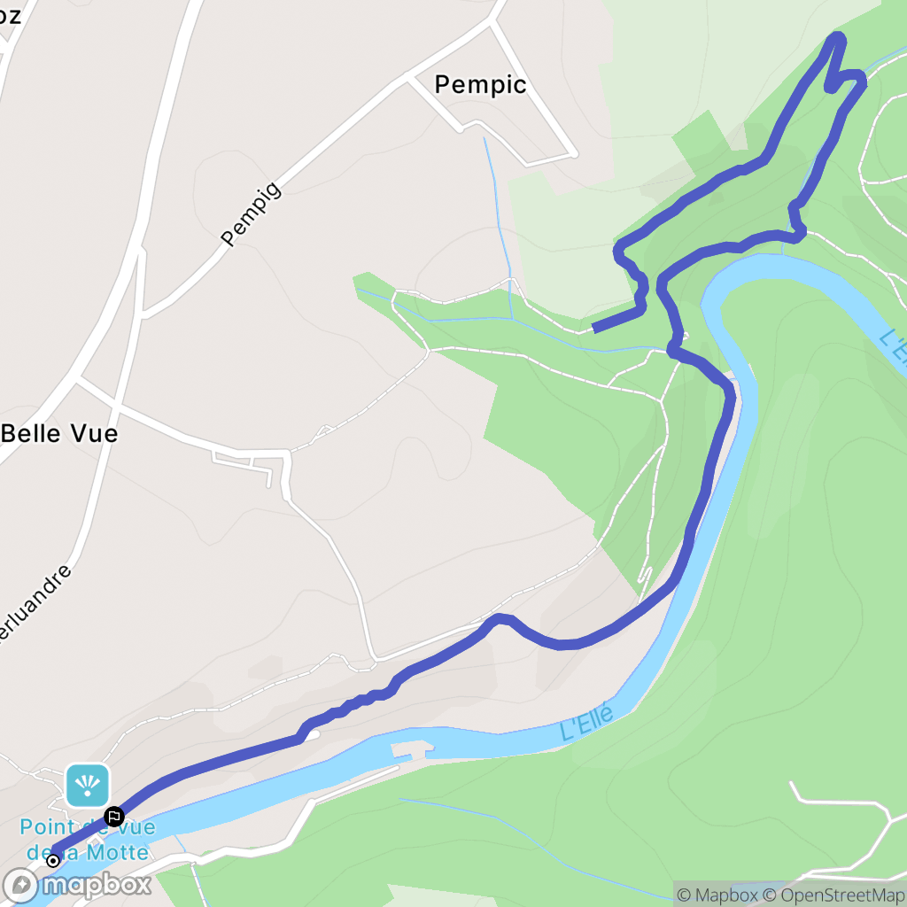 Tréméven : carte du parcours de randonnée - France