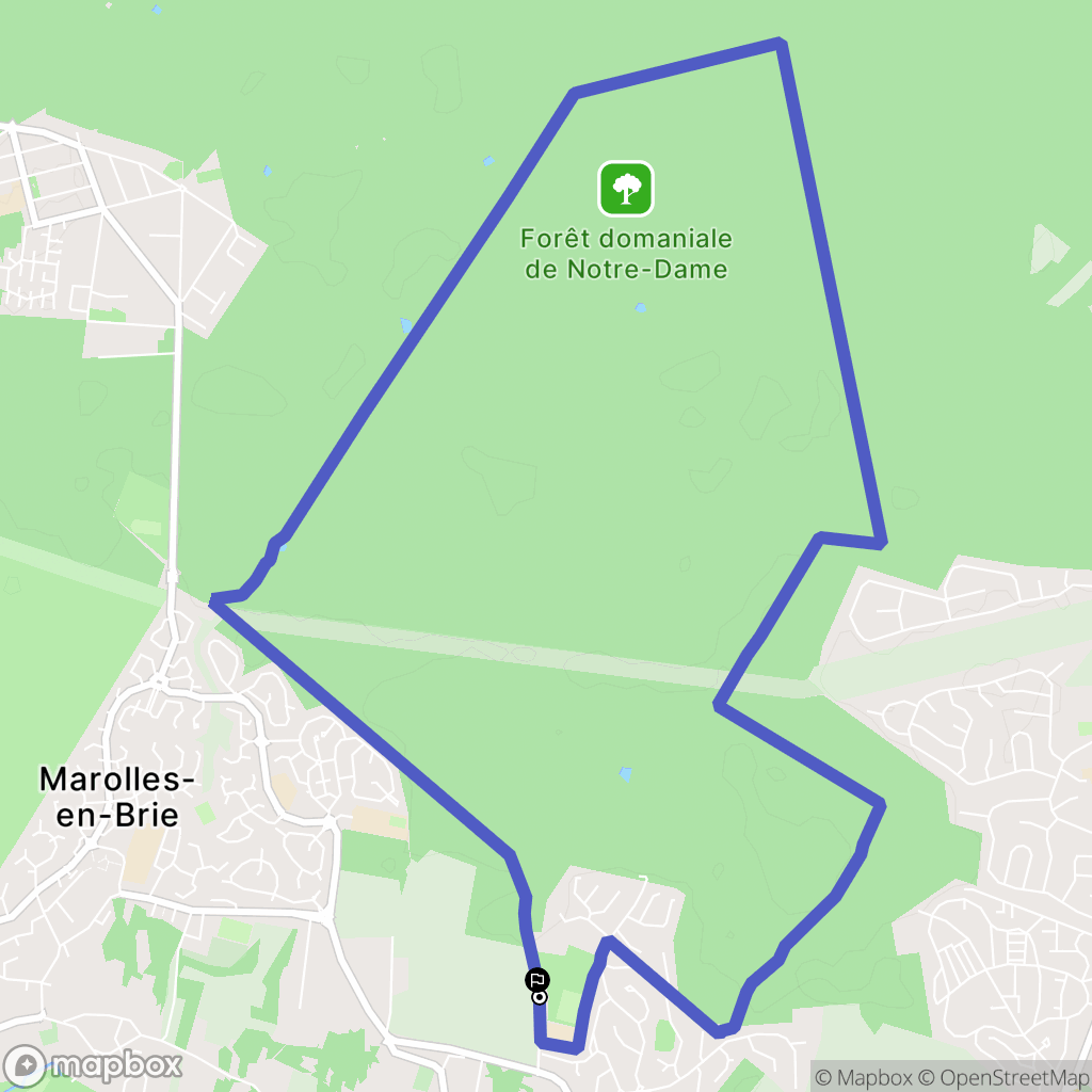Santeny : carte du parcours de randonnée - France