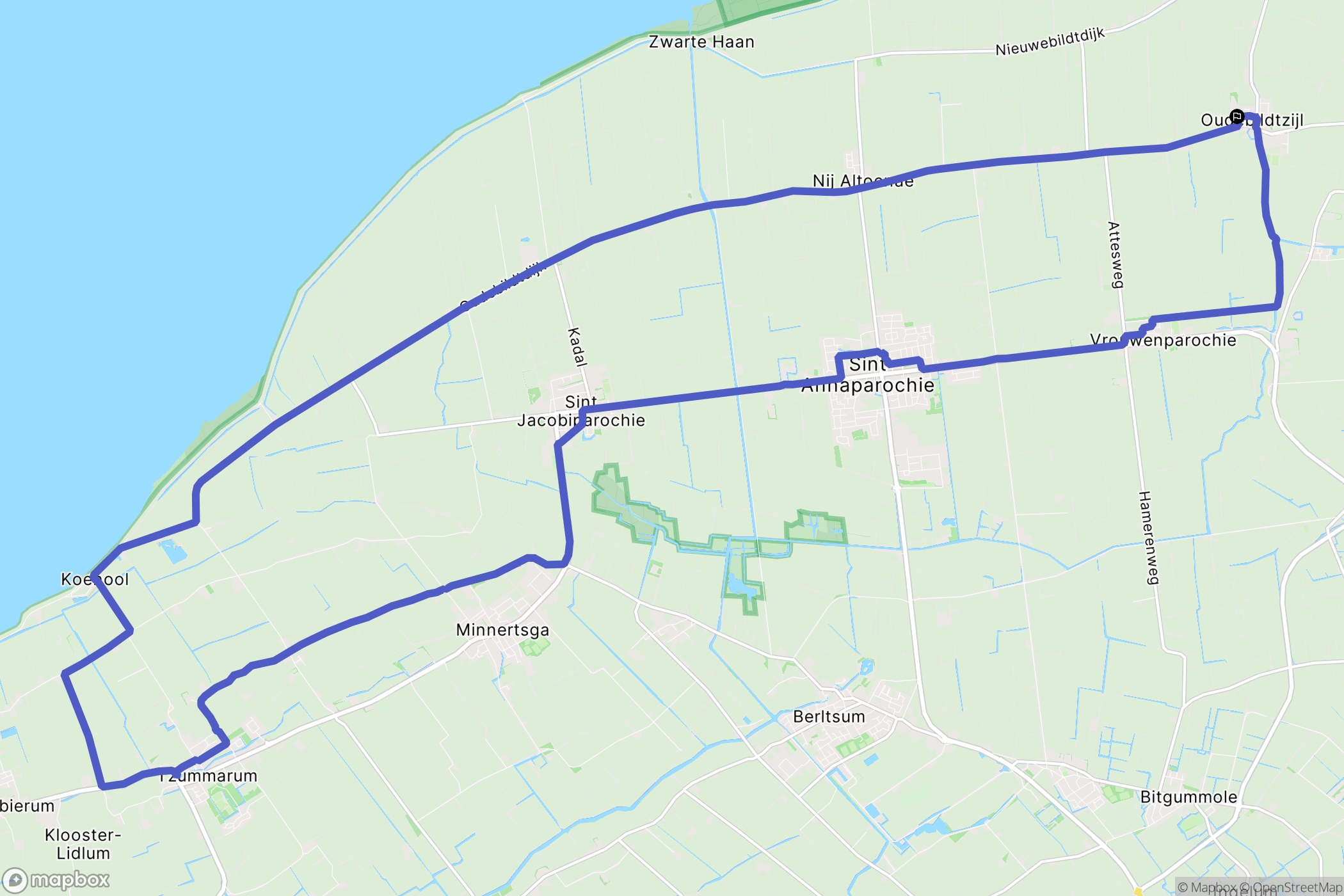 Oude Bildtzijl: routekaart voor buitenactiviteiten - Netherlands