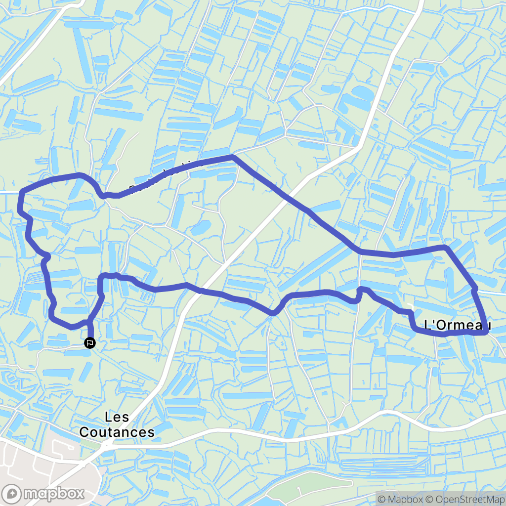 Bouin : carte du parcours de randonnée - France