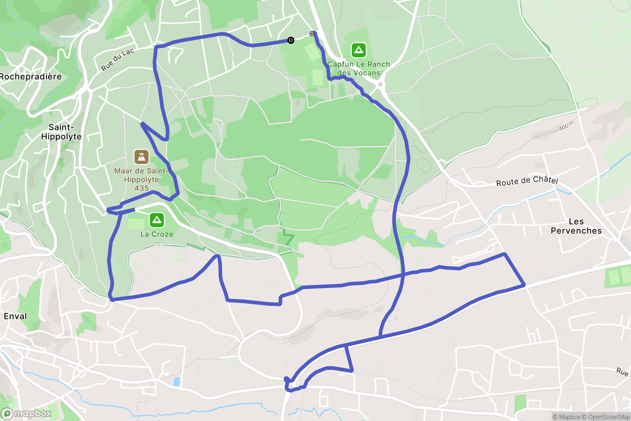 Châtel-Guyon : carte du parcours de randonnée - France