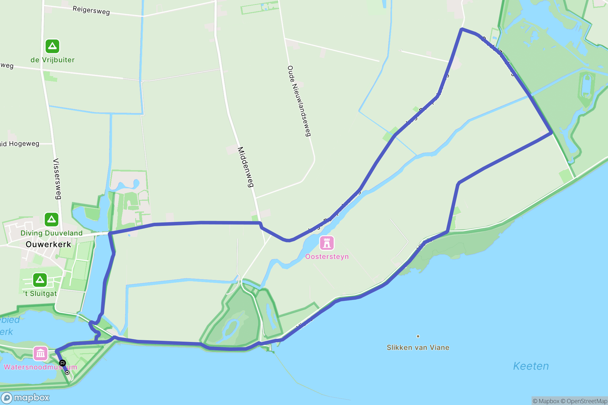 Ouwerkerk: routekaart voor buitenactiviteiten - Netherlands