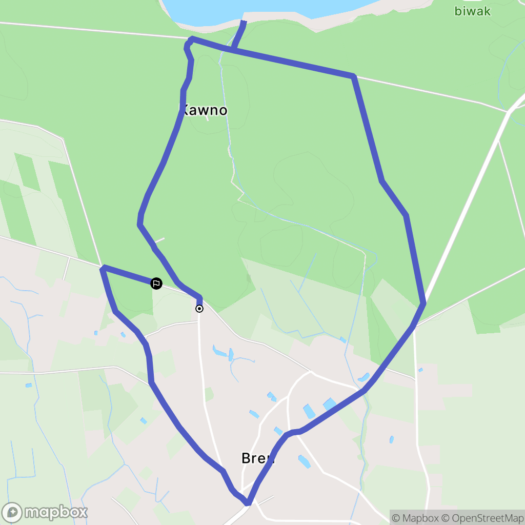 Breń: mapa trasy - Poland