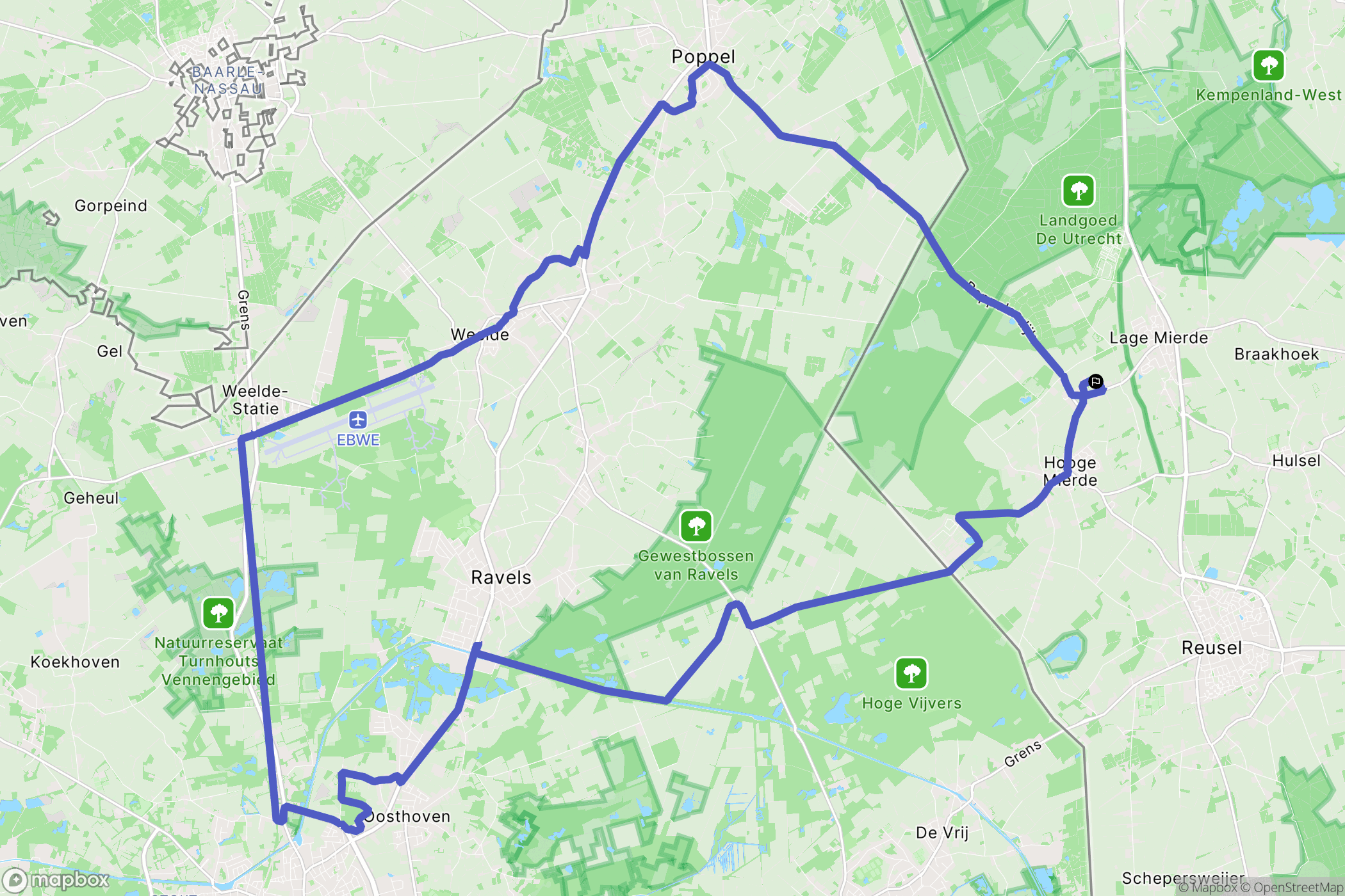 Hooge Mierde: routekaart voor buitenactiviteiten - Netherlands