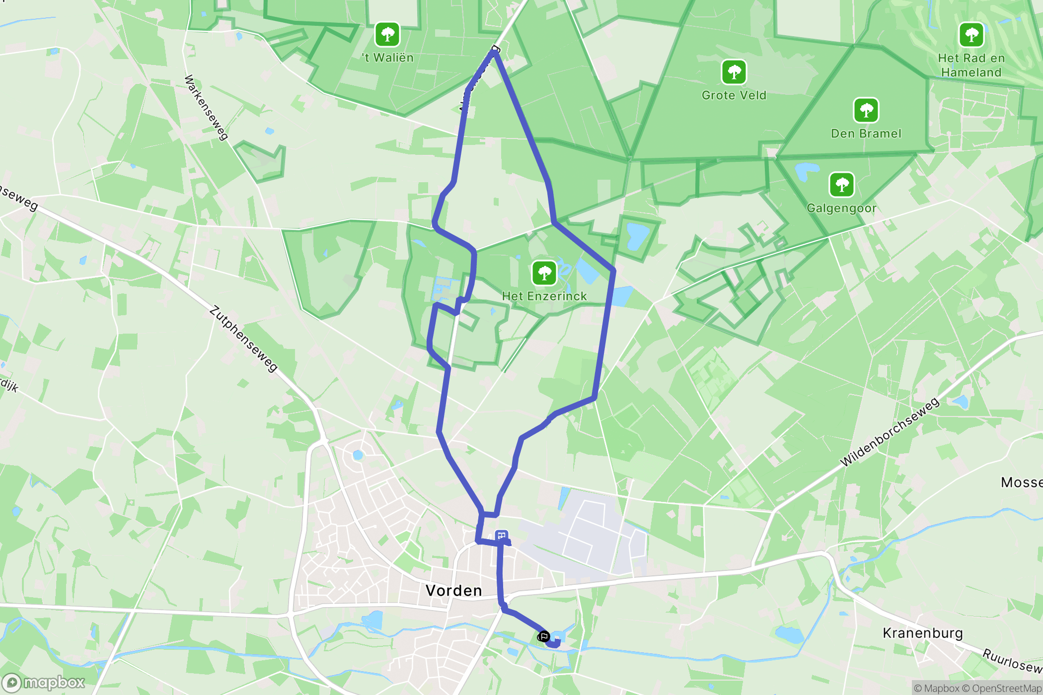 Vorden: routekaart voor buitenactiviteiten - Netherlands