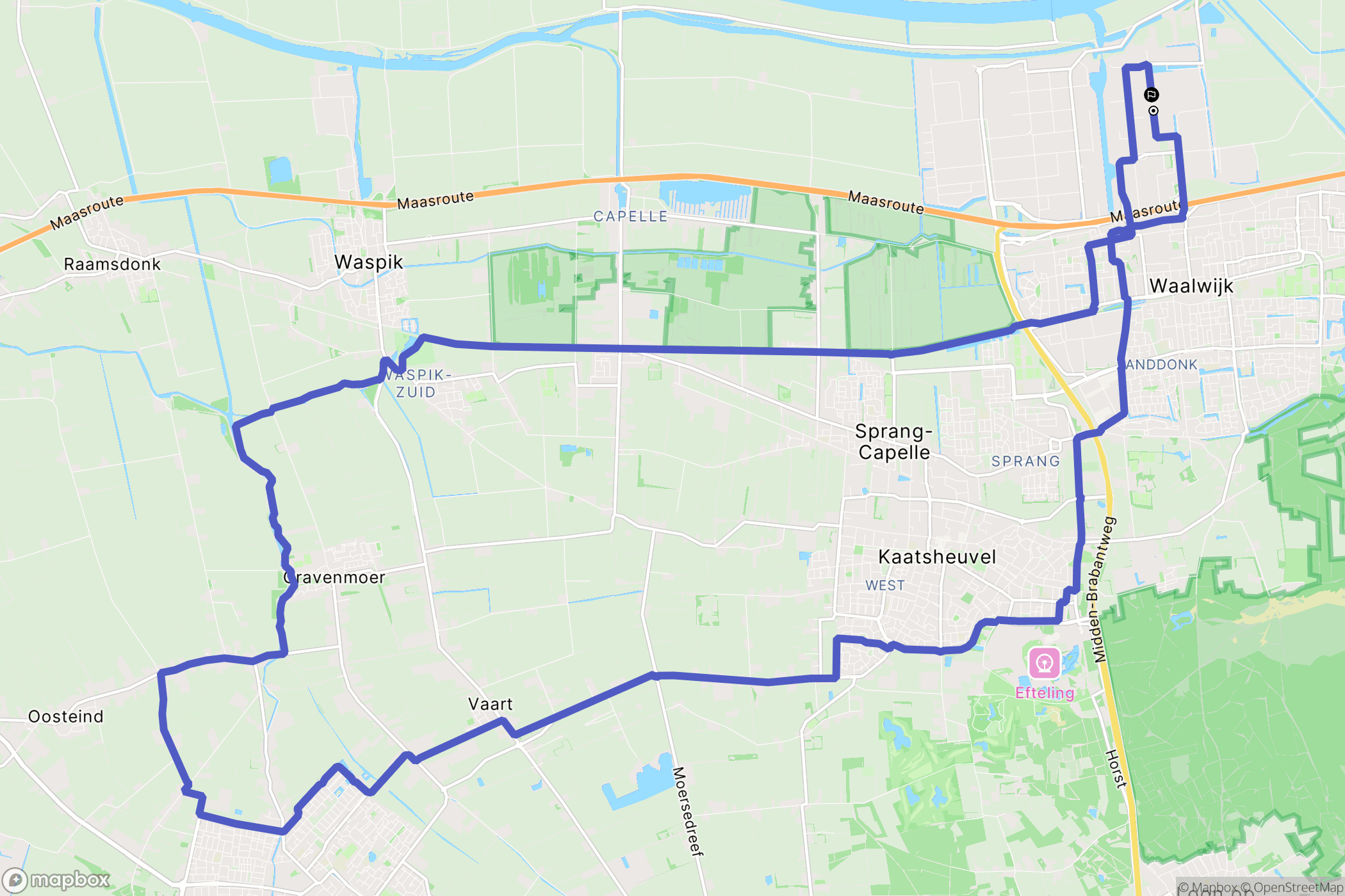 Waalwijk: routekaart voor buitenactiviteiten - Netherlands