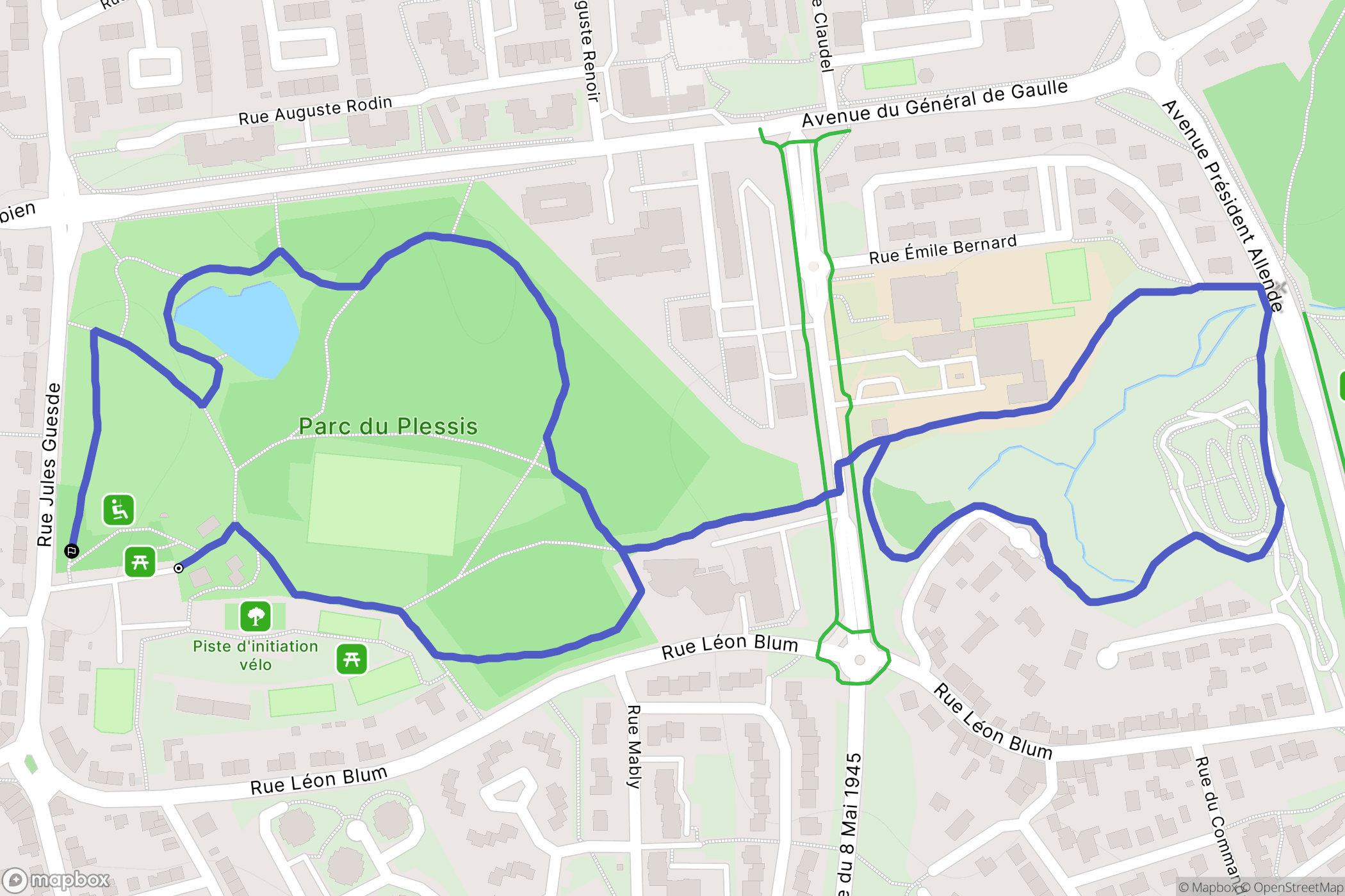 Lanester : carte du parcours de randonnée - France