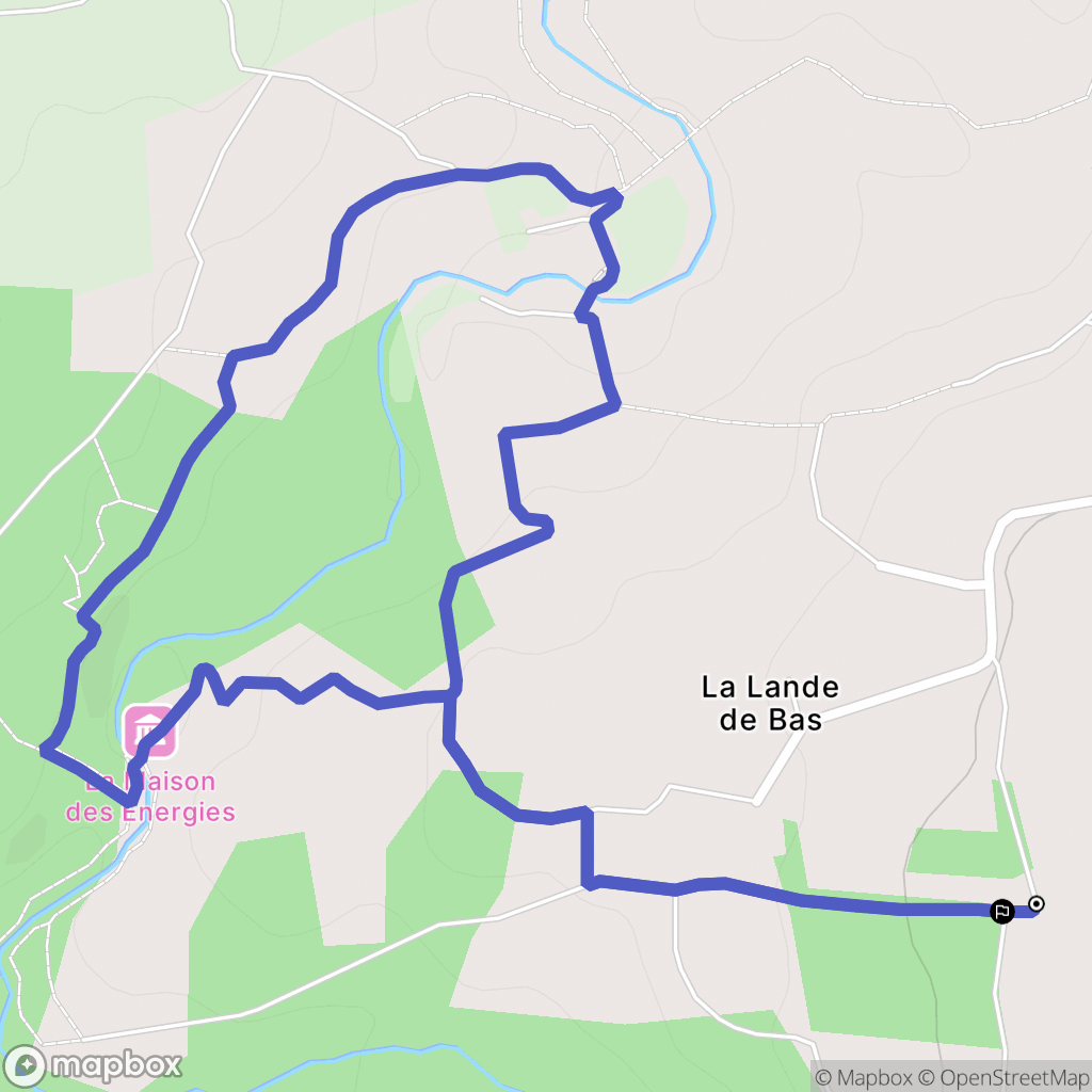 Lassy : carte du parcours de randonnée - France