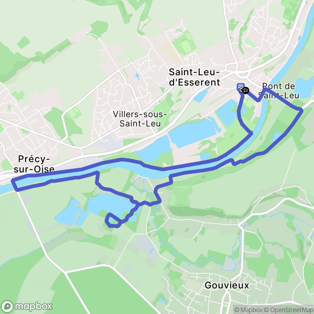 Saint-Leu-d'Esserent : carte du parcours de randonnée - France