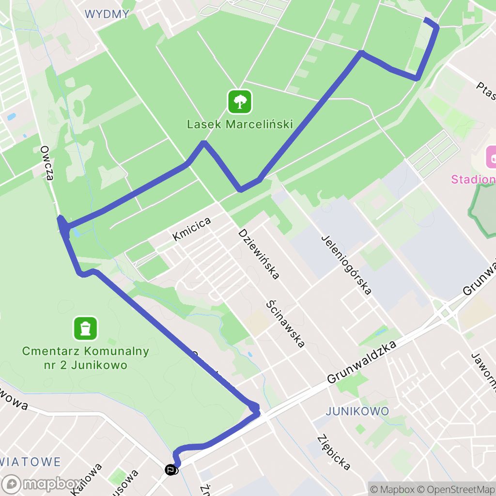 Poznań: mapa trasy - Poland