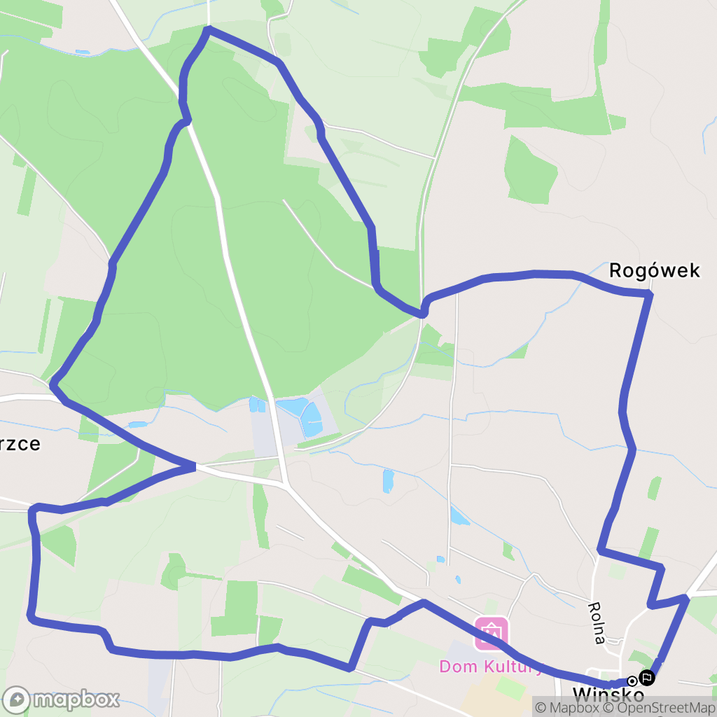 Wińsko: mapa trasy - Poland