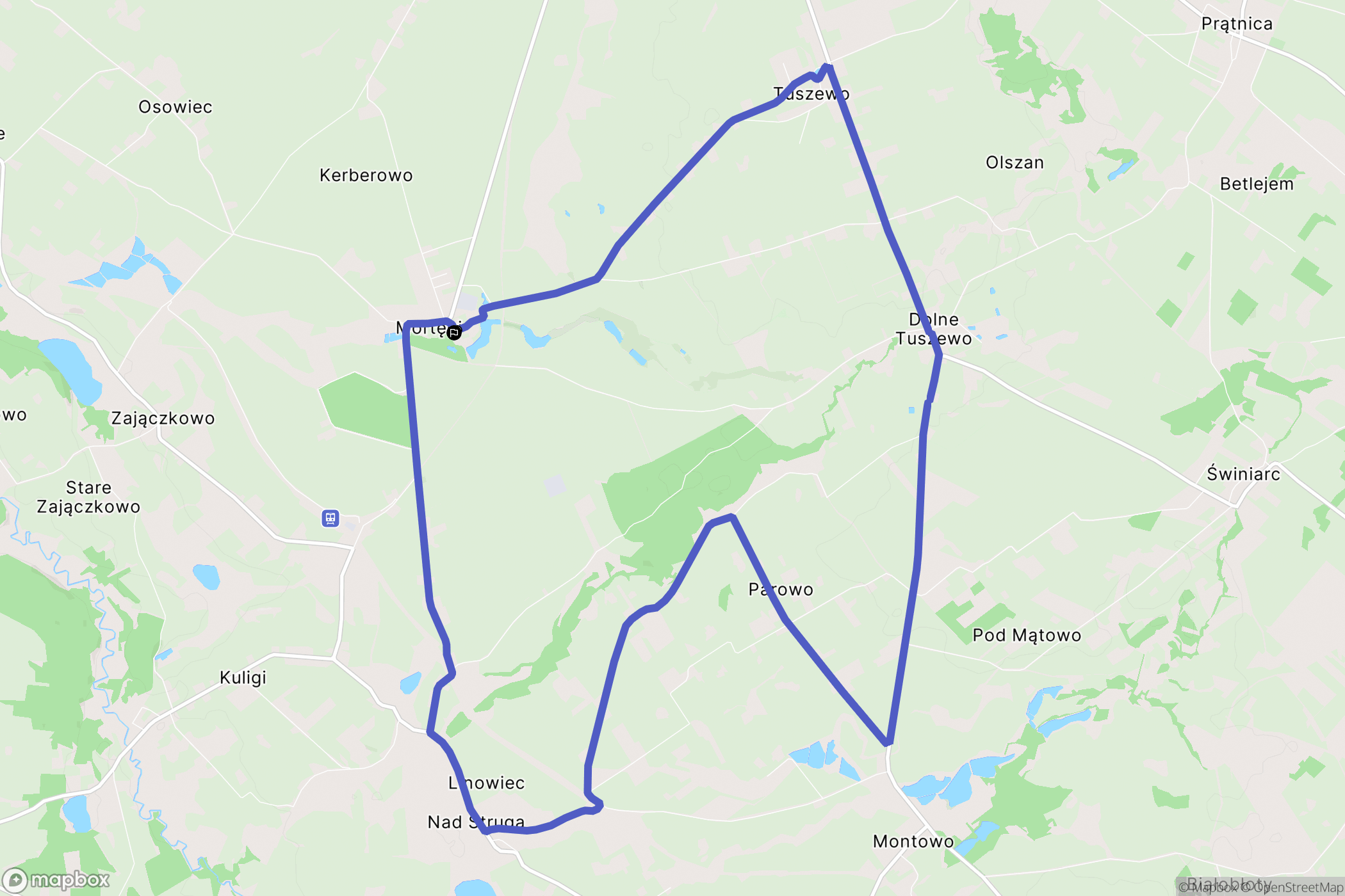 Mortęgi: mapa trasy - Poland