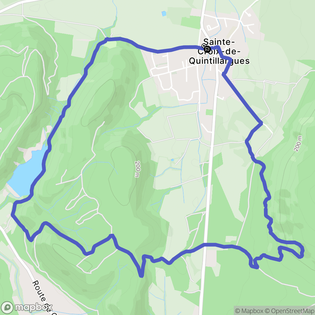 Sainte-Croix-de-Quintillargues : carte du parcours de randonnée - France