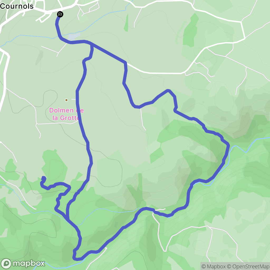 Cournols : carte du parcours de randonnée - France