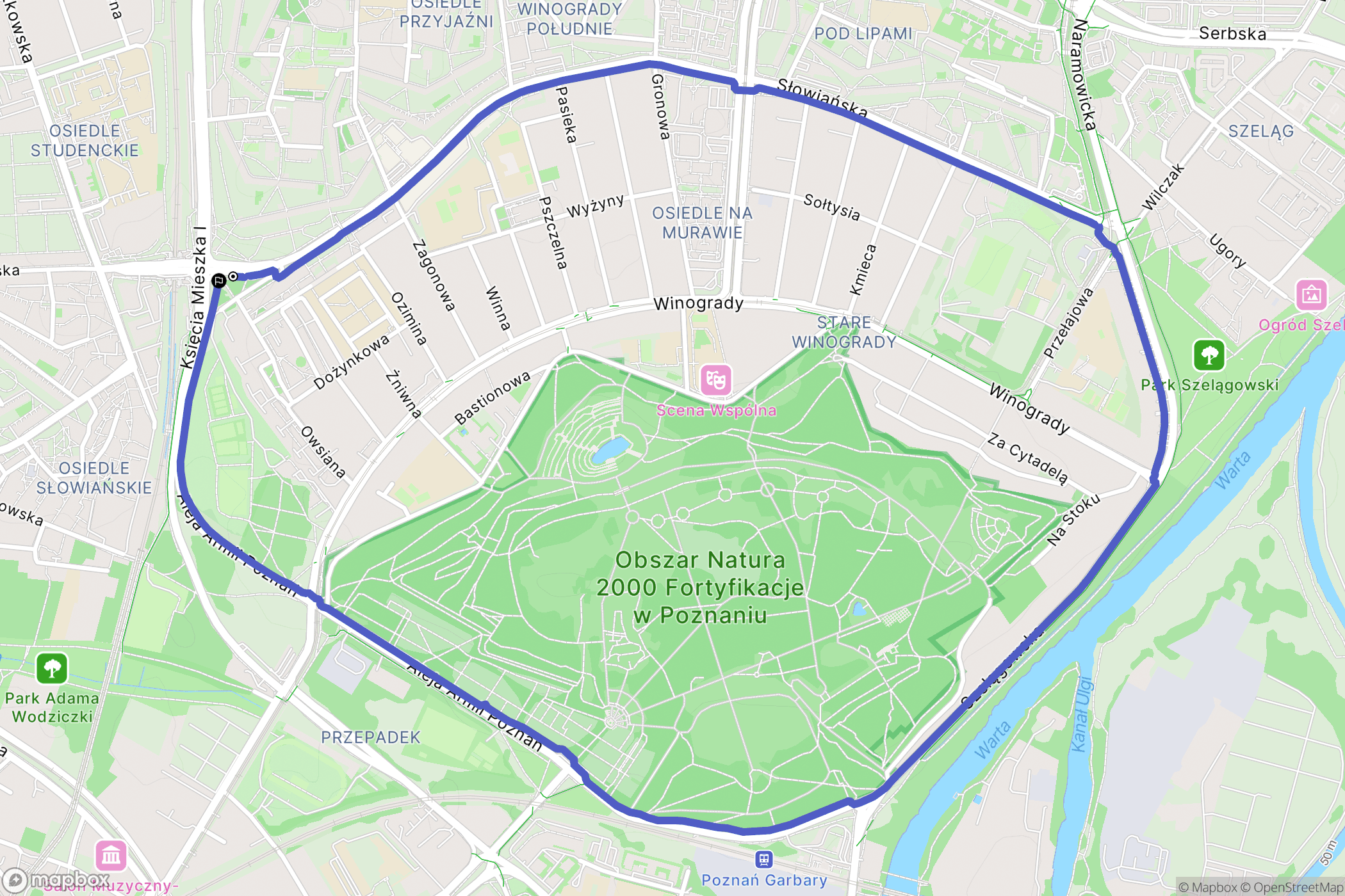 Poznań: mapa trasy - Poland