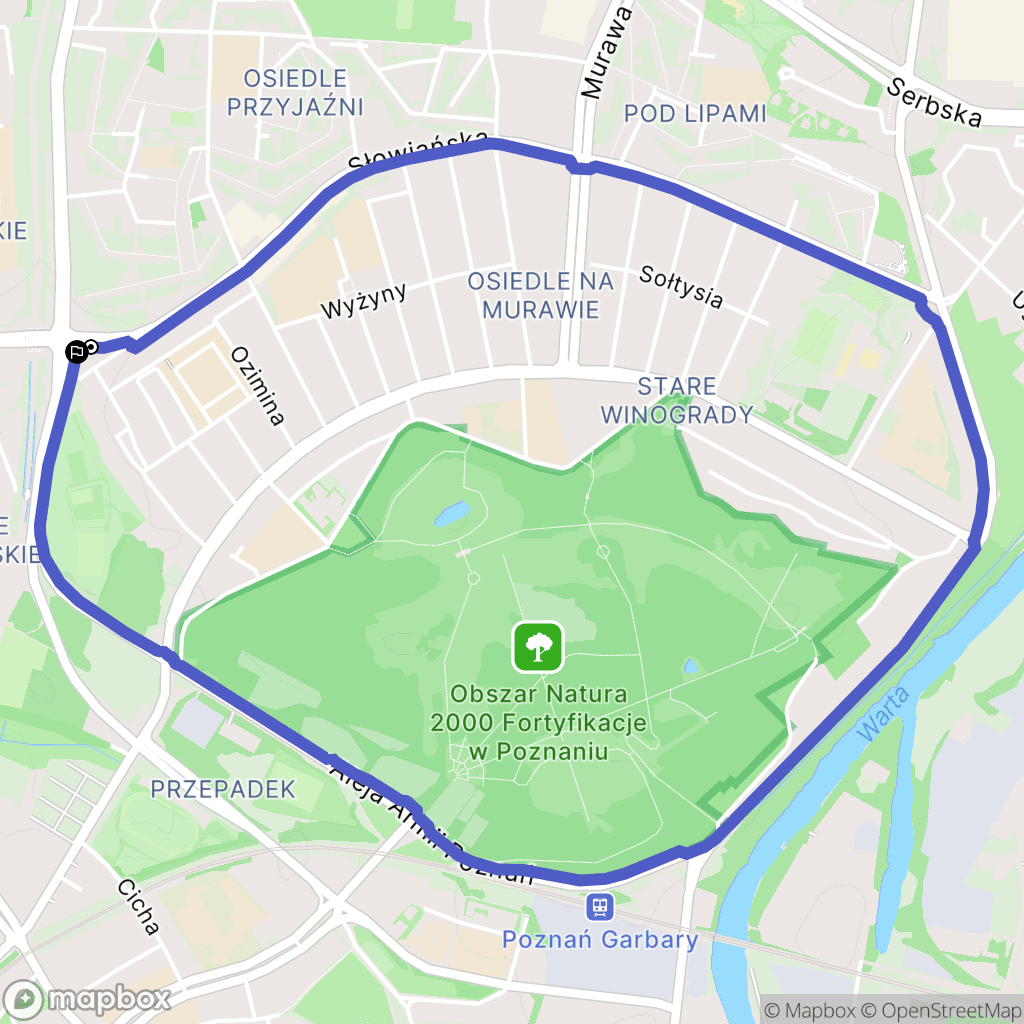 Poznań: mapa trasy - Poland