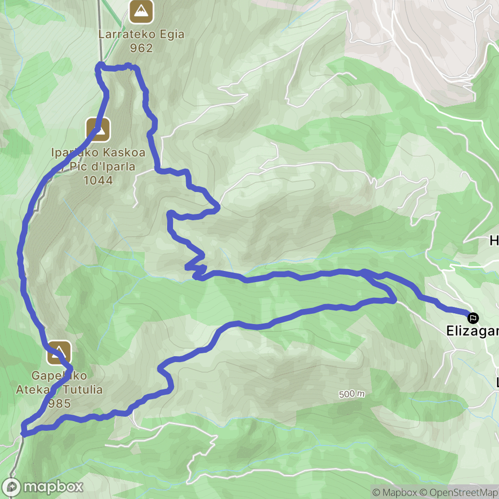 Saint-Étienne-de-Baïgorry : carte du parcours de randonnée - France