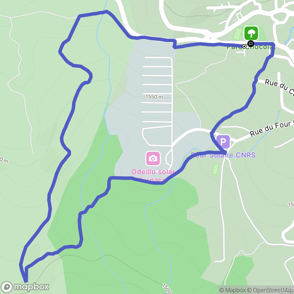 Font-Romeu-Odeillo-Via : carte du parcours de randonnée - France