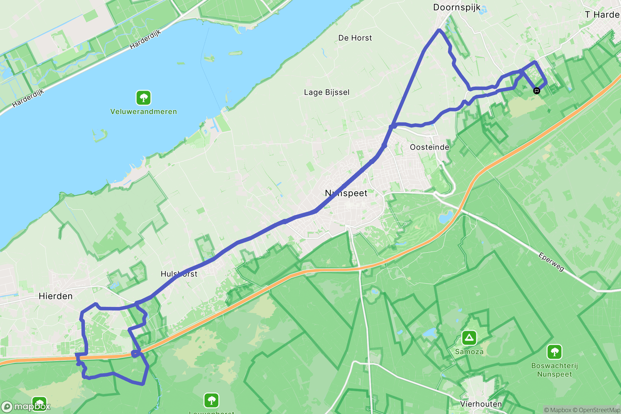 Doornspijk: routekaart voor buitenactiviteiten - Netherlands