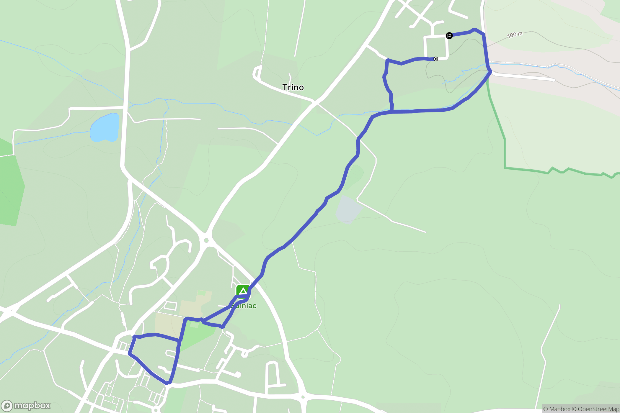 Sulniac : carte du parcours de randonnée - France