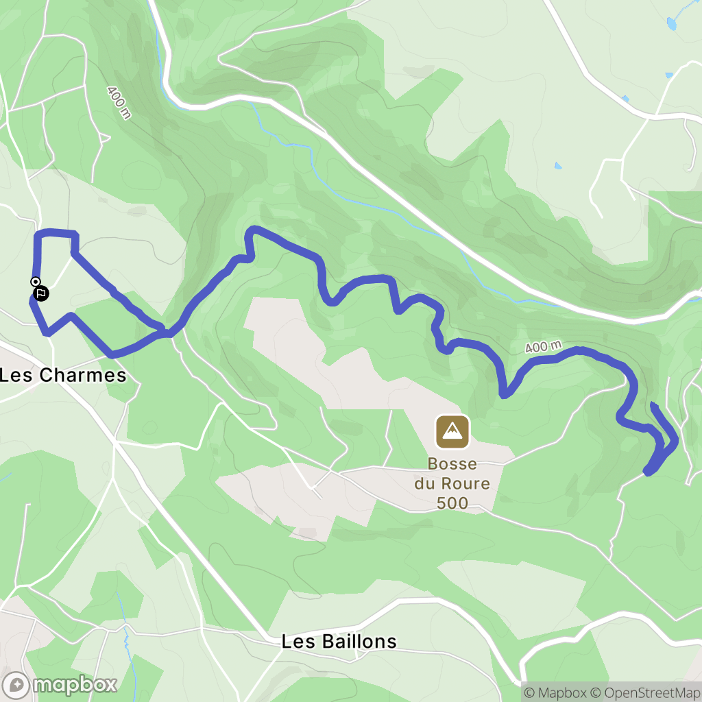 Le Vernet : carte du parcours de randonnée - France