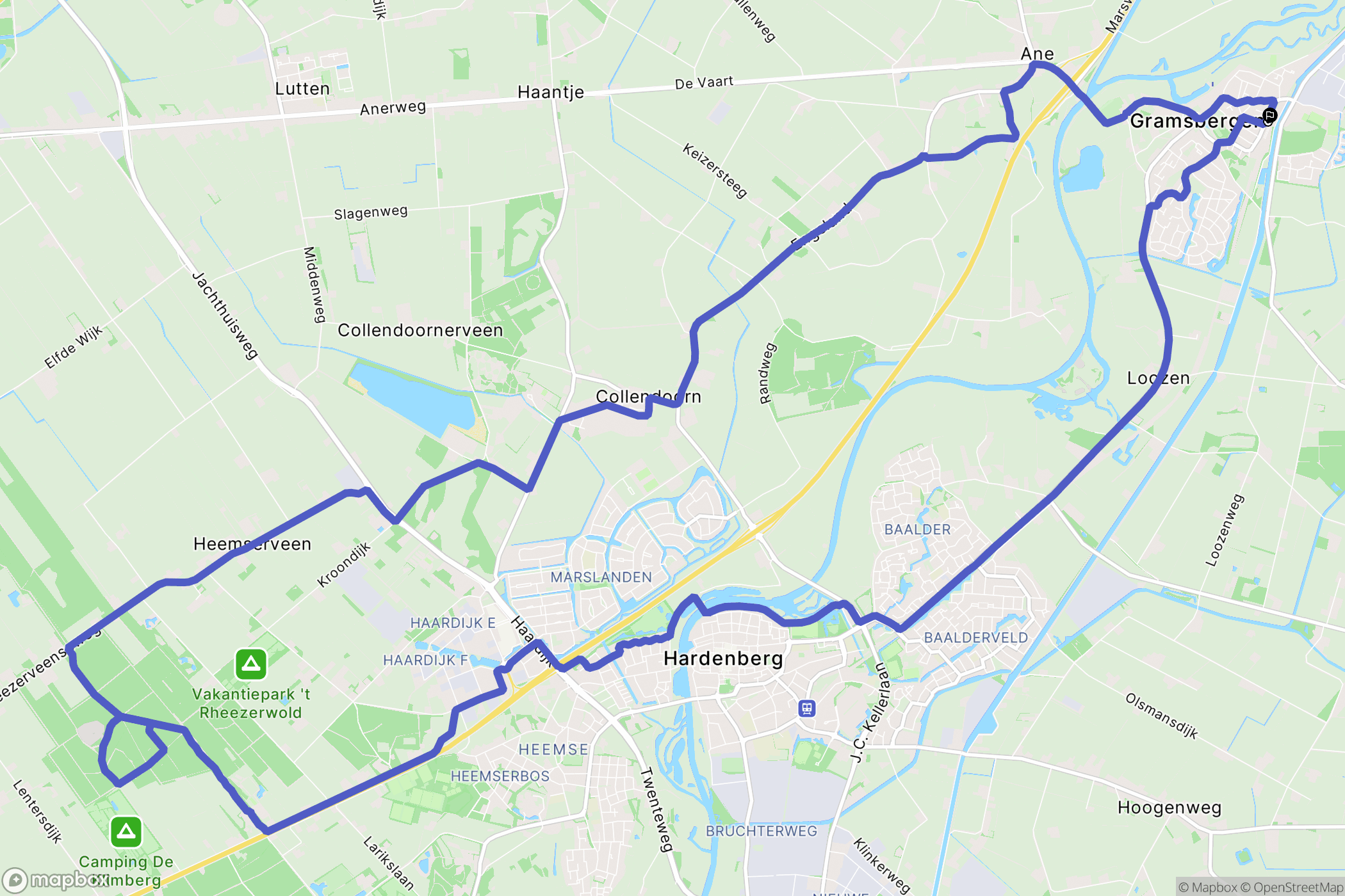 Gramsbergen: routekaart voor buitenactiviteiten - Netherlands