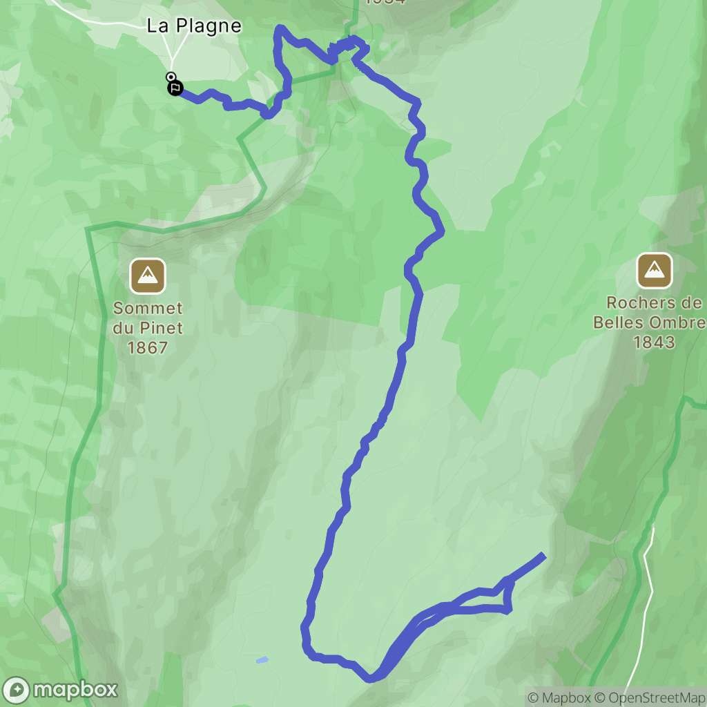 Entremont-le-Vieux : carte du parcours de randonnée - France