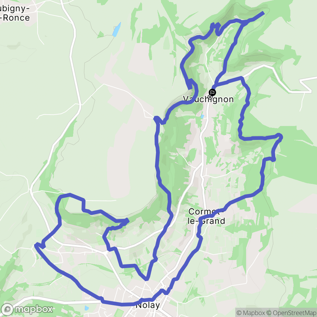 Cormot-Vauchignon : carte du parcours de randonnée - France