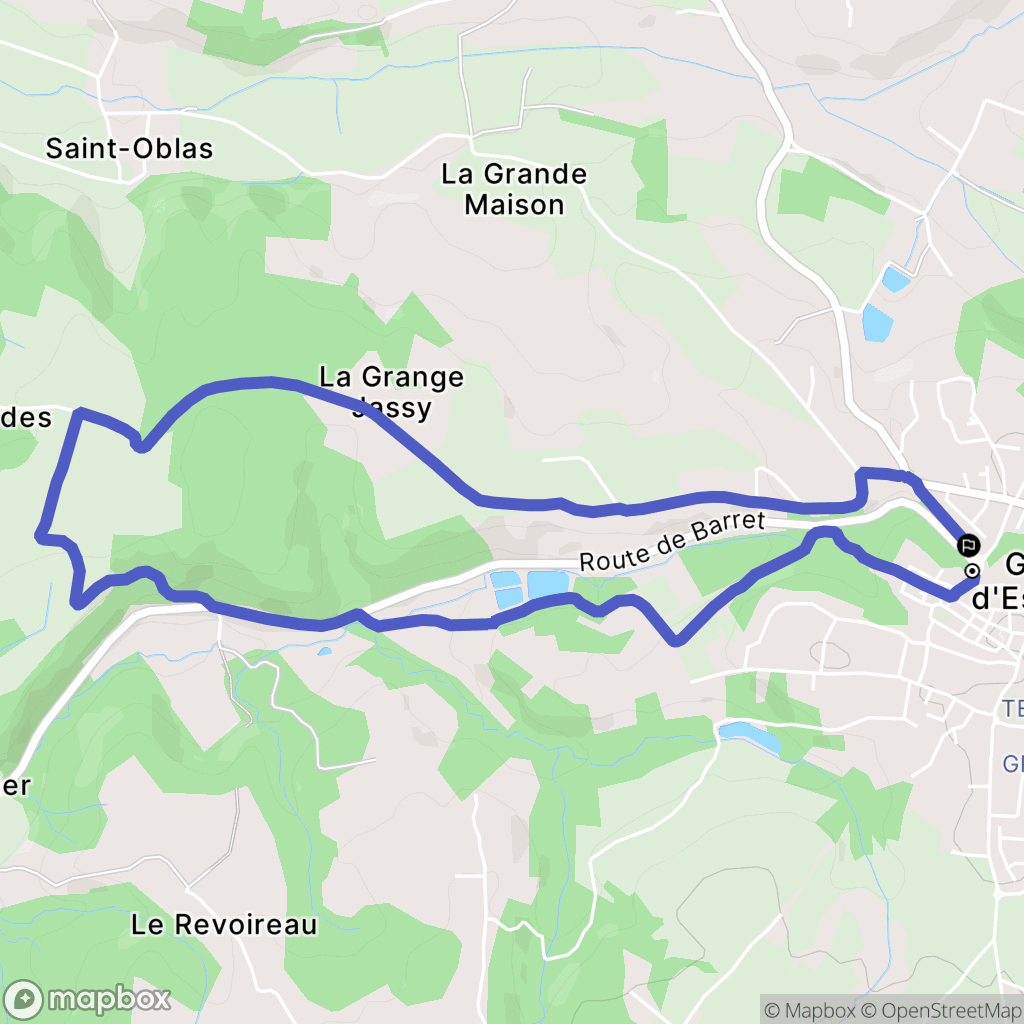Saint-Georges-d'Espéranche : carte du parcours de randonnée - France