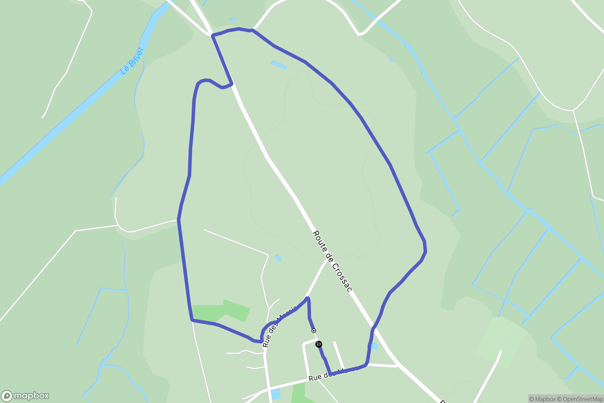 Donges : carte du parcours de randonnée - France