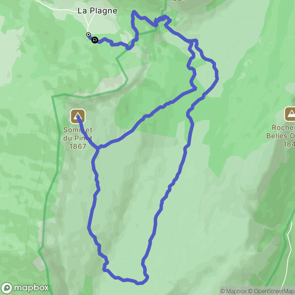 Entremont-le-Vieux : carte du parcours de randonnée - France