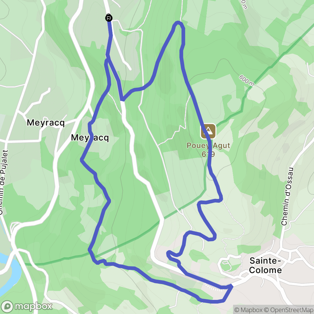Sévignacq-Meyracq : carte du parcours de randonnée - France