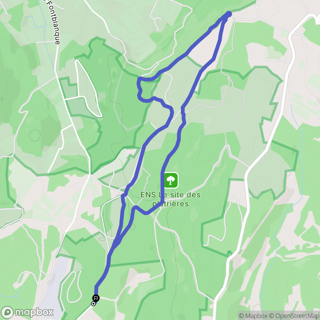 L'Isle-sur-la-Sorgue : carte du parcours de randonnée - France