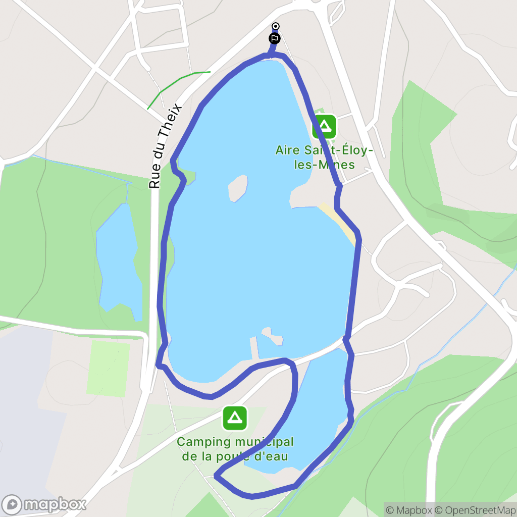 Saint-Éloy-les-Mines : carte du parcours de randonnée - France