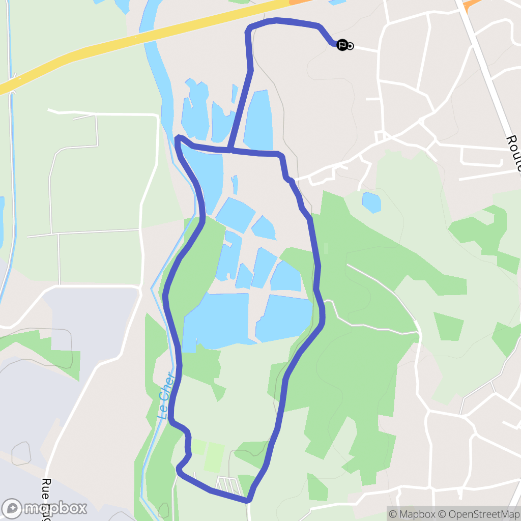 Saint-Victor : carte du parcours de randonnée - France