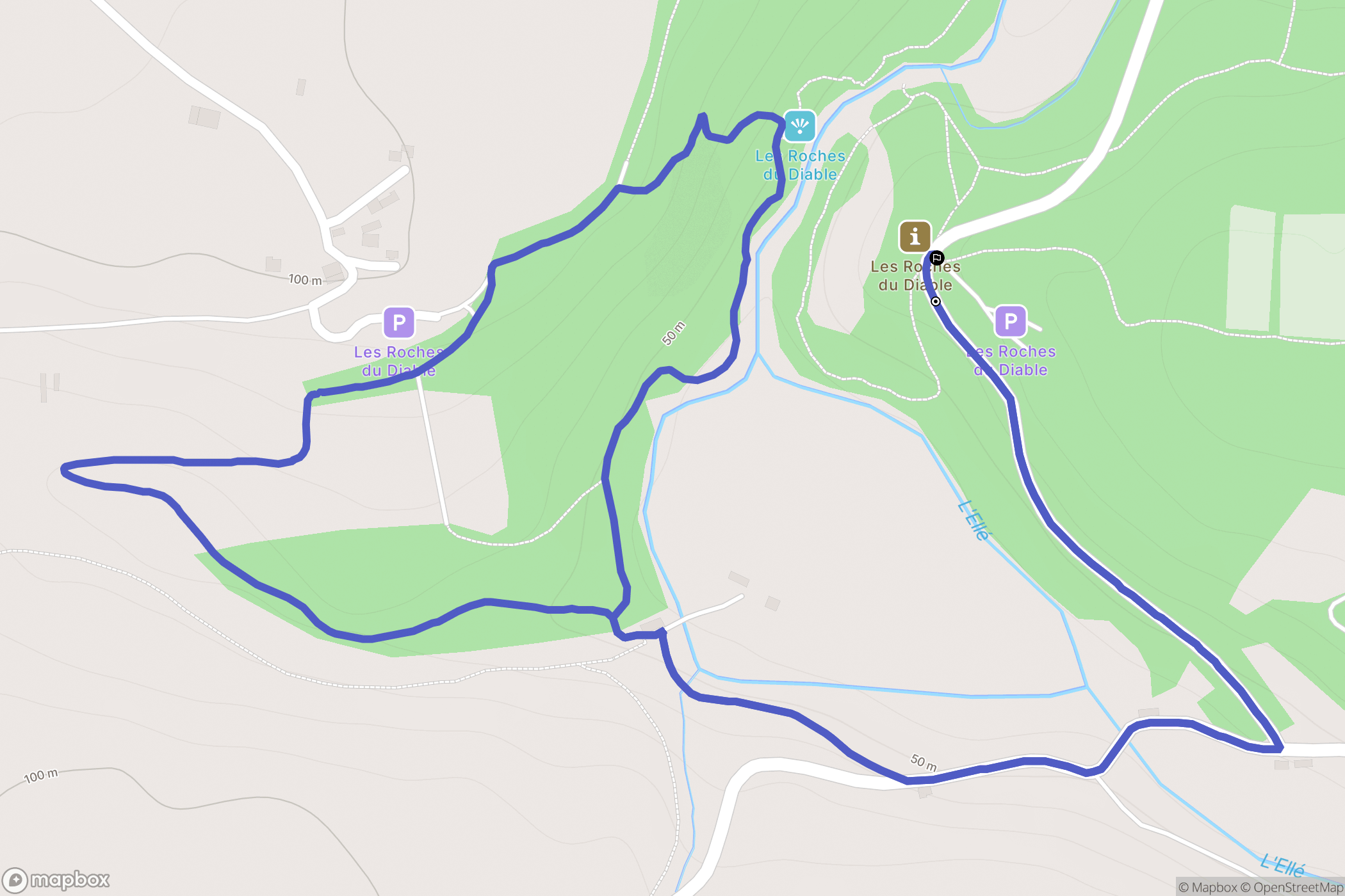 Guilligomarc'h : carte du parcours de randonnée - France