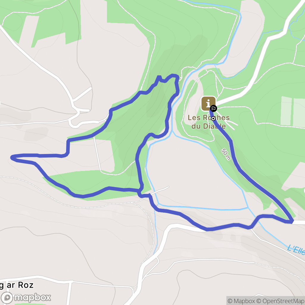 Guilligomarc'h : carte du parcours de randonnée - France