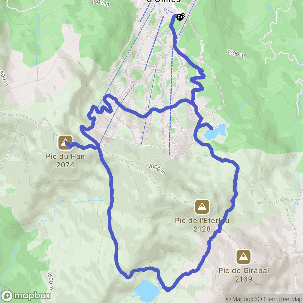 Montferrier : carte du parcours de randonnée - France