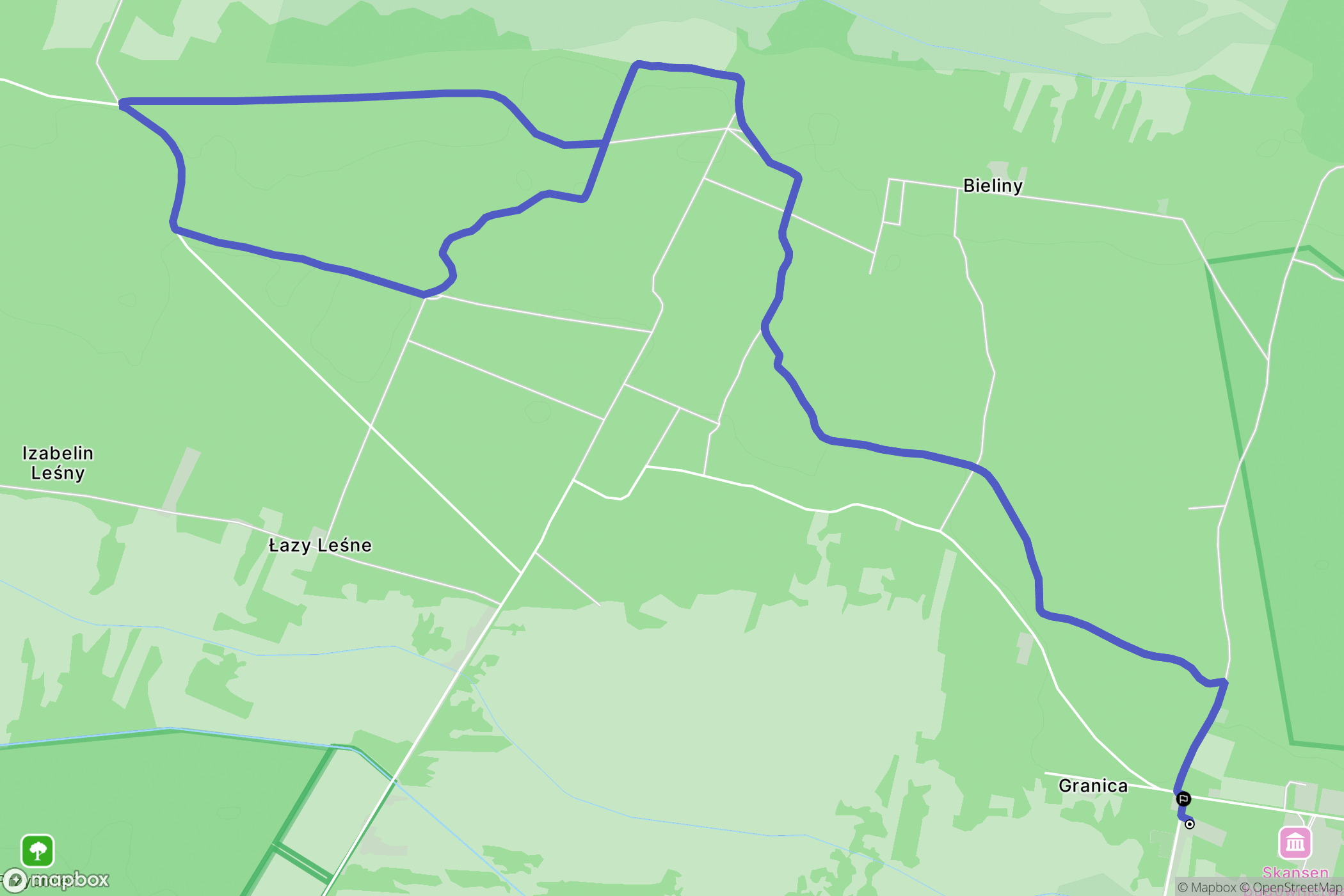 Granica: mapa trasy - Poland